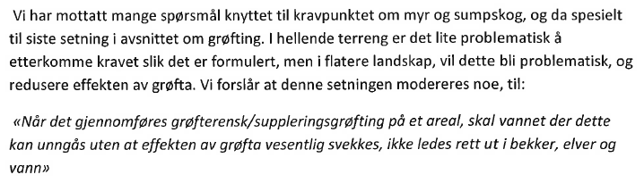 98 NORSKOG Målselv kommune Fylkesmannen i Sør-Trøndelag Grøftevann skal ikke ledes rett ut i vassdrag, og det er grunn til å stille