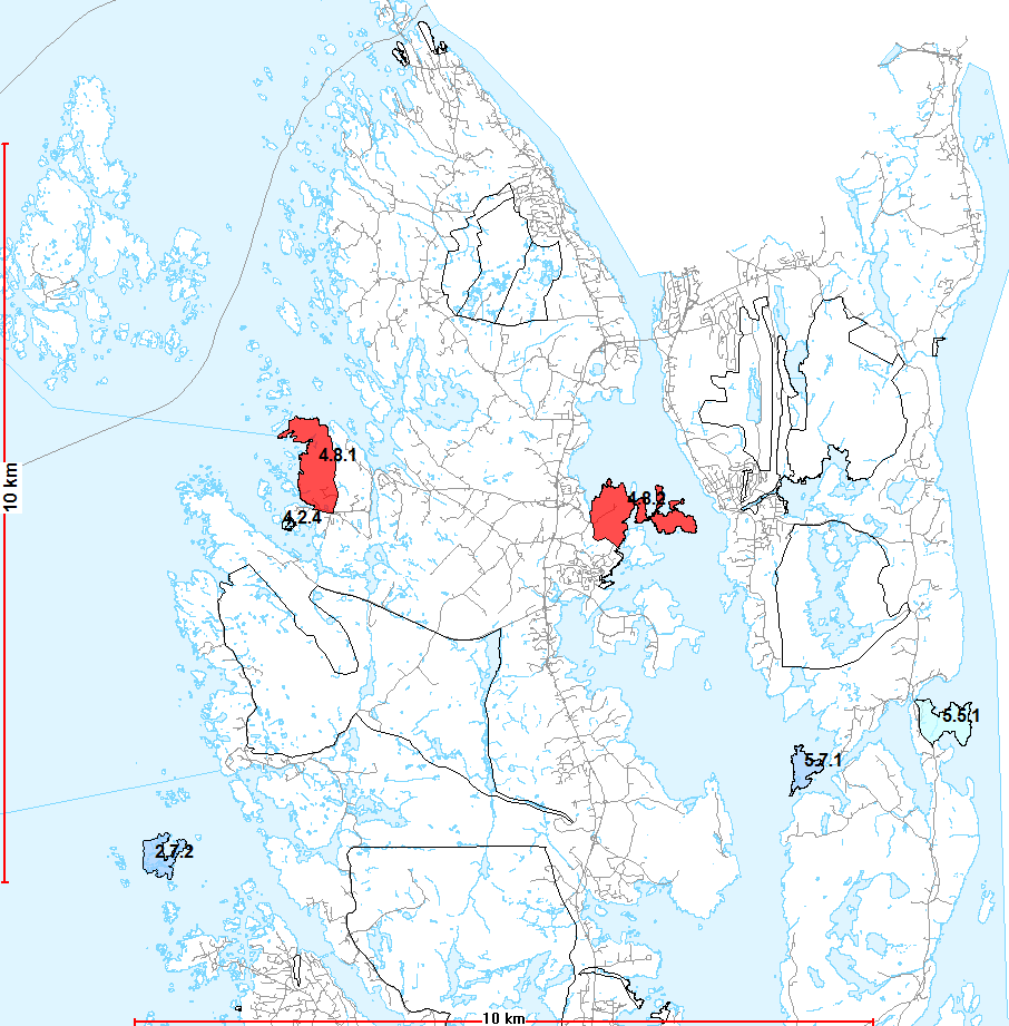 Fig. 13b Områder med friluftsinteresser