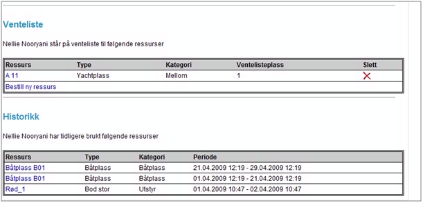 Side 92 8. Produkter» 3. Ressurser» Booke ressurs Sett dato, kommentar og klikk Lagre reservasjon.