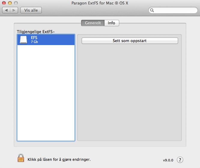 Konfigurere driveren 17 Paragon ExtFS for Mac OS X er svært fleksibelt, og kan enkelt settes opp enten ved hjelp av grafisk grensesnitt eller fra kommandolinjen.