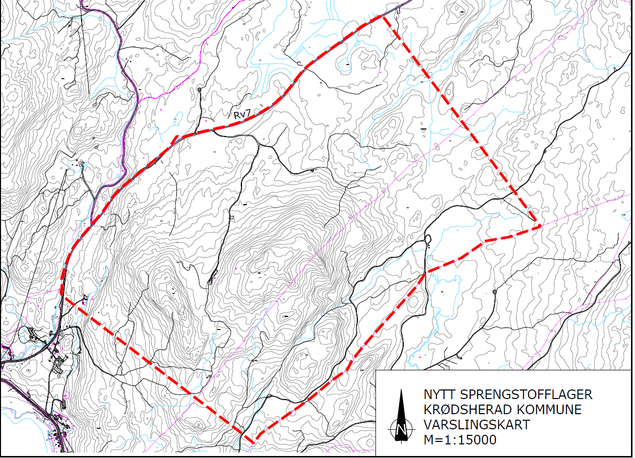 Oppstart av planarbeid, nytt sprengstofflager ved Hamremoen Krødsherad kommune vedtok i kommunestyremøte 17.