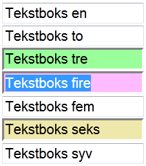 Produktdokumentasjon 20 Demo 1 I det første eksempelet vil gruppen illustrere hvordan man kan sette fokus på en p-tag og hvordan man kan endre den sekvensielle rekkefølgen til tabulatoren.