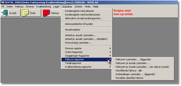 Referanse ordre/fakturering 5.6 55 Meny Lager Lagerstyring Her kan du registrere diverse data om lagerbeholdningen din.