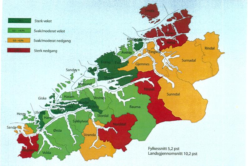 Vekstområde - endring