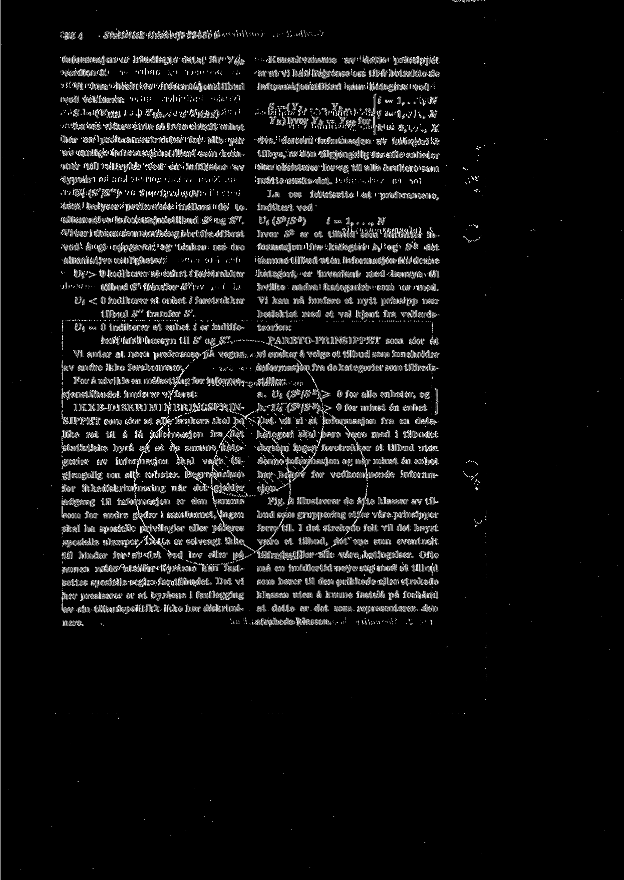 38 4 Statistisk tidskrift 1968: 5 informasjon er bandlagte data, far Yy# verdien 0. Vi kan beskrive informasjonstilbud ved vektoren: S = (Y2ii,.., Yy/t,.