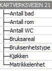 bygning, herunder bruksenhetsnummer, bruksenhetstype,