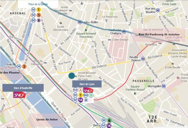 3.3.1 Beliggenhet Eiendommen er lokalisert i det 12. distrikt i Paris på adressen 173-175 Rue de Bercy 75012 Paris. Eiendommen ligger ca.