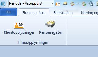 FIRMA OG EIERE Her registreres alle faste opplysninger om firmaet ditt.