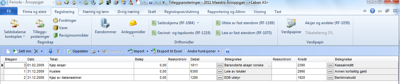 Papirutskrift I Maestro har du følgende utskriftsmuligheter av saldobalansen (F10): De kolonnene som du ønsker å skrive ut, skal ligge under feltet Skriv ut.