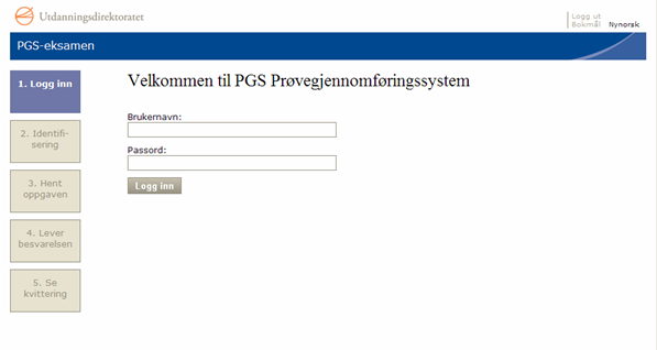 9. IKT-BASERT EKSAMEN VED TRONDHEIM KATEDRALSKOLE 1. Pålogging Logg deg inn på nettadressen https://pgsa.udir.no.