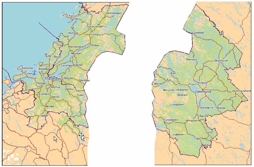 tvers av grensen mellom Trøndelag og Jämtland for å kunne styrke beredskaps-