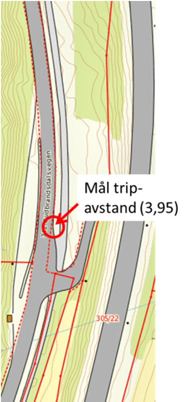 Beskrivelse trippavstand Vedlegg 1 viser kjørebok fra Birkebeineren Hotel til Start Tripavstand. Startpunkt er markert med skilt «TRIPP».