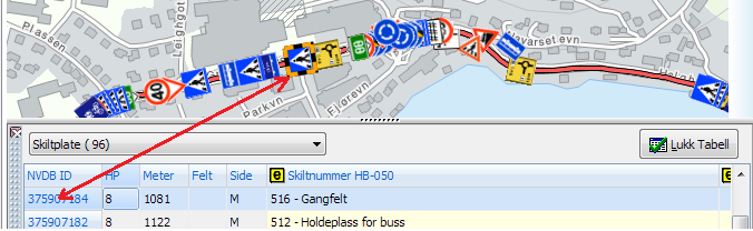 Arkfanen for standard-eksport: Velg om kolonnene som inneholder objektets vegreferanser skal være med i regnearket * Dersom objekttypen «Gate» er med i datasettet, vil det komme en egen kolonne med