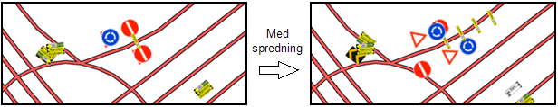 Ved å klikke og dra med musa på «håndtaket» til venstre for tabellen, kan tabellen løsnes fra kartvinduet, og tabellen blir liggende i et dialogvindu som kan flyttes fritt rundt på skjermen(e).