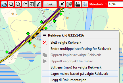 Figur 28: Høyreklikk på det objektet som skal være utgangspunktet for din nye makro.