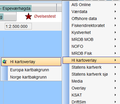 Kartfunksjoner HI kartoverlay NORSK