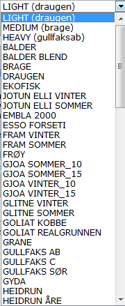 Kartfunksjoner Oljedrift - input i Kilden I dette skjermbildet legger en inn inngangsdata i de tomme feltene.