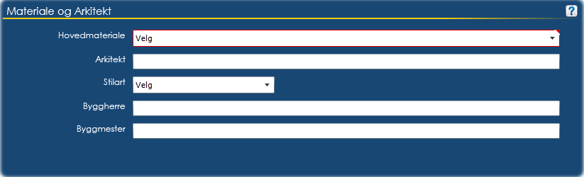 2. I boksen Info er det obligatorisk å fylle inn Byggnr. Dersom bygningen er registrert i SEFRAK kan du legge inn Sefrak-ID.