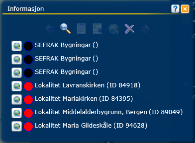 hvis du søker uten bnr.) Søk i liste-fanen kan brukes dersom du har en liste (eks. Excel-dokument) med flere ID-nummer, og du vil vise disse i Askeladden. 4. Treffene vil vises i en treffliste. 5.