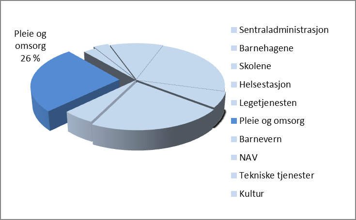 Andel av netto rammen til fordeling i 2013 KOSTRATALL BRUKERE KOSTRAINDIKATOR: Andel beboere i kommunal institusjon av mottakere av pleie og omsorgstjenester Enhet: Prosent År Hemne Snitt