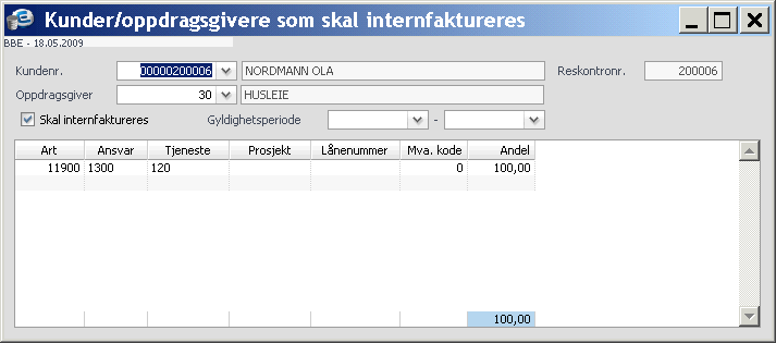 nummerere linjene manuelt for hver ny linje dersom du ønsker å registrere flere.