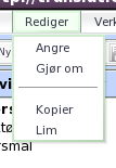 23 av 80 (I) Nedtrekks menyer Rediger Angre Denne lar deg gjøre om en handling ( som å slette en aktivitet ved et uhell).