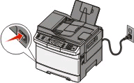 2 Koble strømkabelen til skriveren og deretter til en jordet stikk-kontakt. Slå deretter på skriveren. 3 Sett inn CDen Programvare og dokumentasjon. 4 Klikk på Install (Installer).