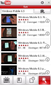 180 Kapittel 9 Internett og sosiale nettverk Søke etter videoer Klikk på kategorien Søk ( ) for å åpne skjermbildet Søk hvor du kan spesifisere kriteriene dine for søk i YouTube-videoer. 1.