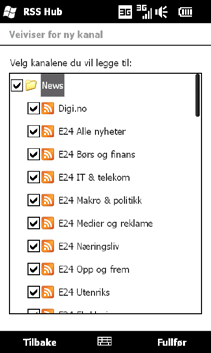 258 Kapittel 13 Andre programmer Abonnere på og søke i nyhetskanaler Du må abonnere på nyhetskanaler før du kan motta RSS-tilførsler. Slik abonnerer du på nyhetskanaler 1.