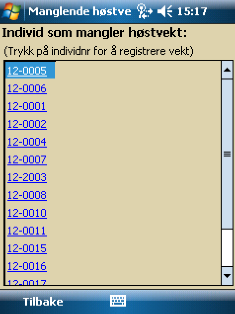 Meny rapporter Det er kun data om innmeldte dyr som sendes til/fra PDA. Data på slakta/døde dyr overføres ikke. PDA-rapportene kan derfor avvike fra web-rapportene!