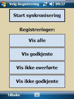 I kolonnen Beskrivelse ser du årsak til at registreringen ikke ble godkjent. Ved å dobbelklikke på raden som feilet, vil registreringsbildet åpnes og man kan endre registreringen.