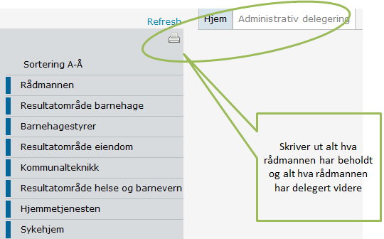 SKRIV UT DET ADMINISTRATIVE REGLEMENTET Fra forsiden, klikk på