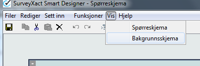 4. Lag bakgrunnsskjema i SmartDesigner Gjør følgende: 1. Gå inn i Smart Designer 2.