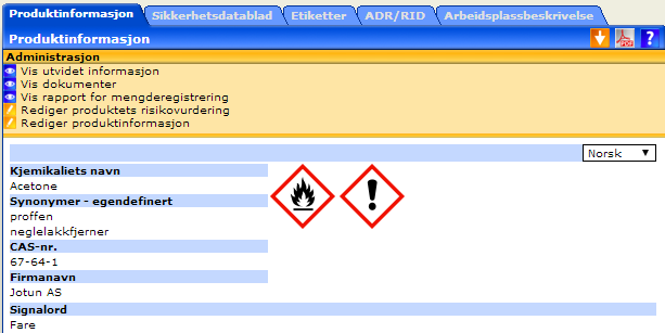 Rapportere mengderegistrering for enkeltprodukt Funksjonen er kun tilgjengelig dersom man har valgt