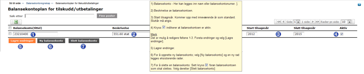 Forvalter Vi vil også vise balansekontoplan: 3.5.