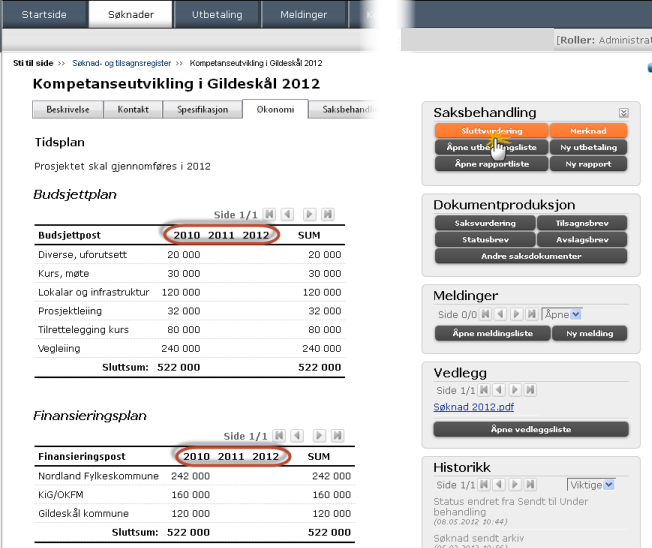 80 RF13.50 - Dokumentasjon 7) Klikk deretter på prosjektnavnet under Sti til side 8) Du kommer nå til siden for å redigere prosjektet.