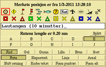 Autopilot SOFTWARE: olex normal installasjon HARDWARE: autopilot GRENSESNITT: serieport NØDVENDIGE SENSORER: GPS, heading-sensor Skip med autopilot kan automatisk navigere mot et merke eller langs et