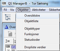 Fungerer som i Windows ellers. Gir mulighet til å kopiere, klippe ut eller lime inn tekstblokker som er innskrevet i felt i QSM eller andre Windows-program.