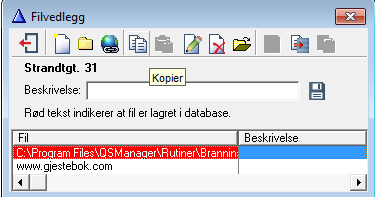 annet sted du har tilgang til. Alle som har leserettigheter på objektet, vil også ha tilgang til vedleggene som ligger lagret i databasen.