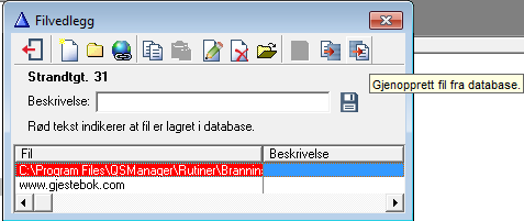 da inn i utforskeren og foreslått lagringssted filnavn, er identisk med den filstien som er lagret i systemet (om denne fortsatt finnes og er tilgjengelig).