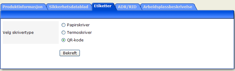 22 Produktinformasjon Klikk utfor aktuelt kjemikalie (se illustrasjon under Risikovurdering) for å redigere Produktinformasjon, og velg Rediger produktinformasjon for følgende bilde: