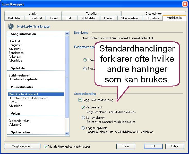 Lage egne paneler 155 Lek med de ferdiglagde panelene for å se hvordan knappene fungerer sammen.