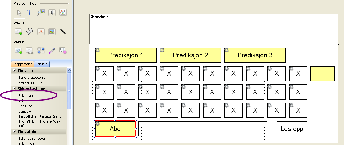 166 Lage egne paneler Malen Bokstaver er en intelligent type Skift-tast. Prøv den! 6.