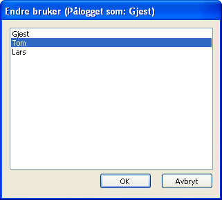 358 Administrere flere brukere eller datamaskiner Communicator oppretter en mappe for denne brukeren og en undermappe for panelene: Mine dokumenter/tobii Communicator/Johnny/Mine paneler.