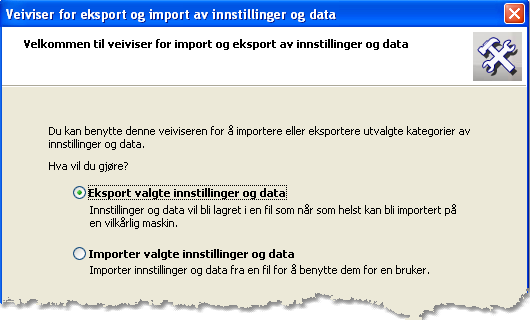 Administrere flere brukere eller datamaskiner 361 Bruke to datamaskiner: Eksporter og importer I versjon 4.2 har vi lagt til en enkel, men effektiv eksport- og importfunksjon som kundene har bedt om.