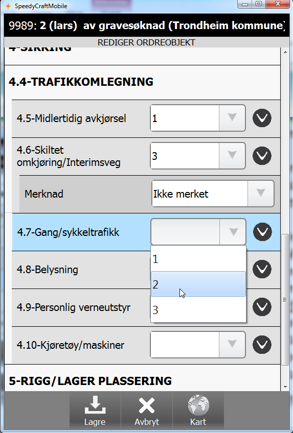 Løsningen er integrert med GeoMelding (landsdekkende gravemelding-tjeneste fra Geomatikk)