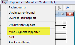 Svarer du Ja, kan du klikke Signeringsknappen, og lukke bildet. Svarer du Nei blir rapporten stående usignert til senere, markert med et blått flagg i listen.