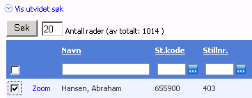 3.3.5. Endring av stillingskode I zoom ressurs er det også mulig å endre stillingskoden for den ansatte (dersom dette er definert i kundens oppsett).