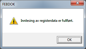 Figur 24 Gå til mappen der frg filen ligger.her kalt backup5035.frg Velg den filen du vet er siste frg fil og trykk åpne. Figur 25 Innlesningen gikk problemfritt.