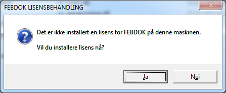 Figur 9 Figur 10 Trykk Ja for å lisensiere, trykk Nei for å bruke en demolisens i 45 dager.